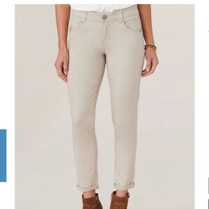 New Democracy Jeans Khaki Capri Skinny Ab Solution Cuff Stretch Jeans 4